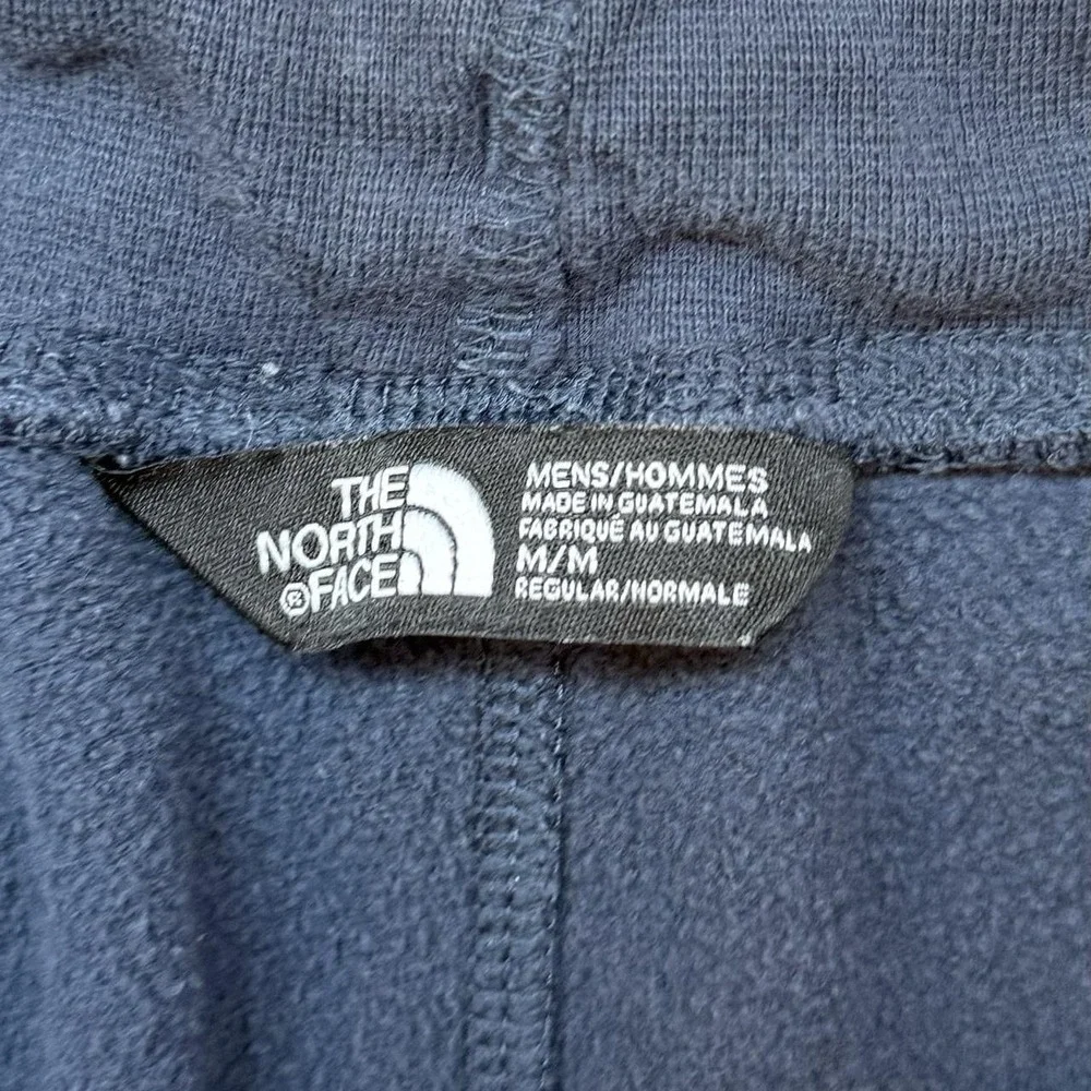 The North Face Navy Blue Fleece Shorts Mens Size Medium Elastic Waist Drawstring